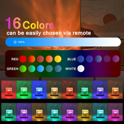 Luminar Crystal Lamp – 16 Color Remote Control